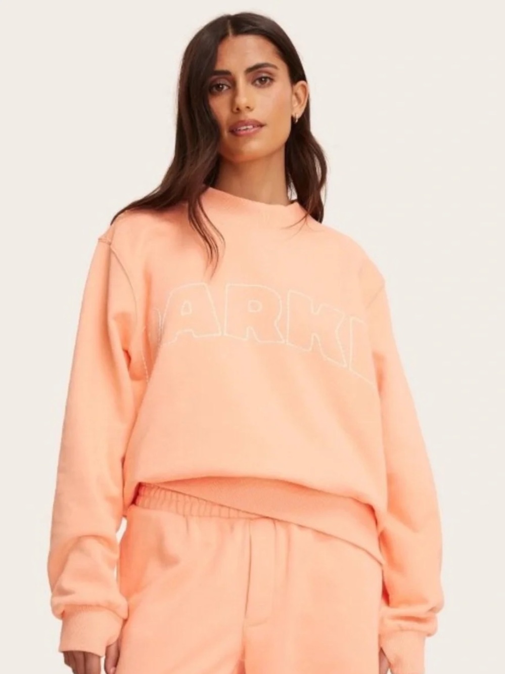 NWT Parke x Target Peach Orange Mockneck Pullover Sweatshirt